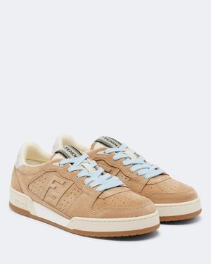 Fendi Sneakers Match Aus Veloursleder - Mettallic