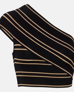Balmain Top With Lurex Thread - Black