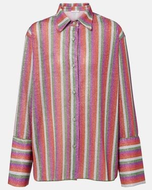 Oséree Lumiere Striped Shirt - Pink