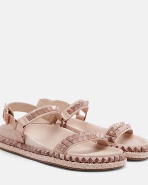 Designer Christian Louboutin Yacht Spikes Flat Calf for Women - Up