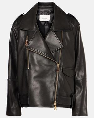 Dorothee Schumacher Sleek Statement Leather Biker Jacket - Black