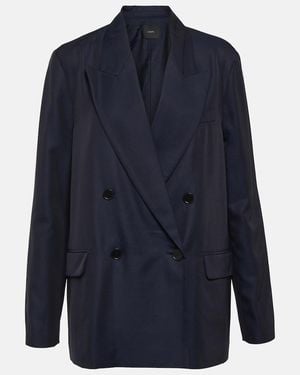 JOSEPH Blazer Jaden Aus Seide Und Baumwolle - Blau
