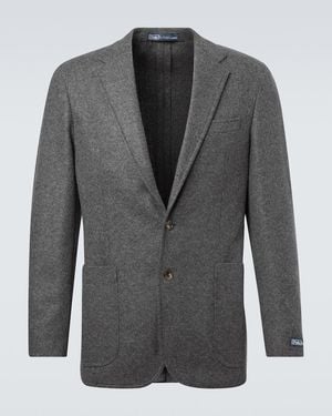 Polo Ralph Lauren Wool-Blend Flannel Blazer - Grey