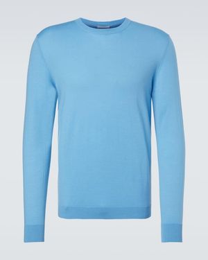 Allude Pullover Aus Schurwolle - Blau