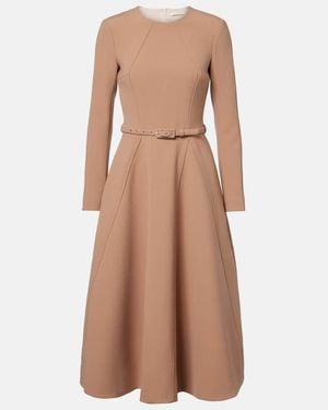 Emilia Wickstead Ucellina Belted Panelled Midi Dress - Brown