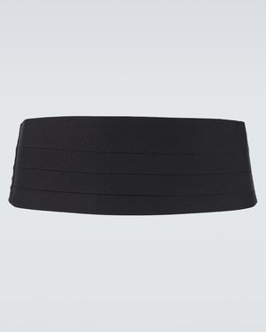 Rubinacci Silk Grosgrain Cummerbund - Black