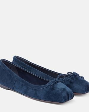 Christian Louboutin Mamadrague Suede Ballet Flats - Blue