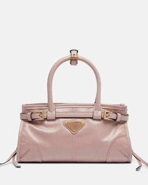 Prada Bonnie Mini Leather Top Handle Bag - Pink