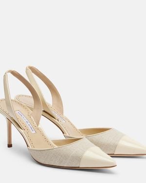 Manolo Blahnik Slingback-Pumps Capsli Mit Leder - Natur