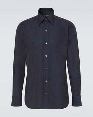 Tom Ford Cotton Poplin Shirt - Blue