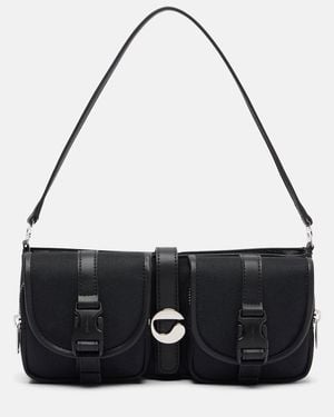 Coperni Cargo Small Leather Shoulder Bag - Black
