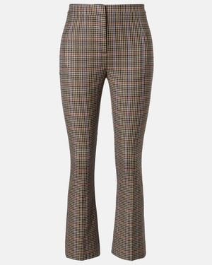 Veronica Beard Arte Checked Slim Pants - Gray