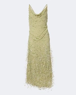 Rachel Gilbert Vestido De Fiesta Anika Drapeado Y Adornado - Verde