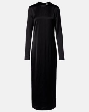 TOTEME Satin Maxi Dress - Black