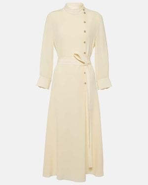 Chloé Silk Midi Dress - Natural