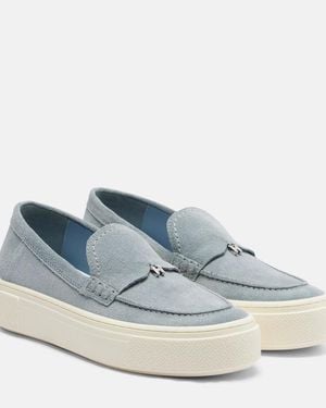 Hogan Slip-Ons H705 Aus Veloursleder - Blau