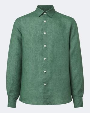 Sunspel Linen Shirt - Green