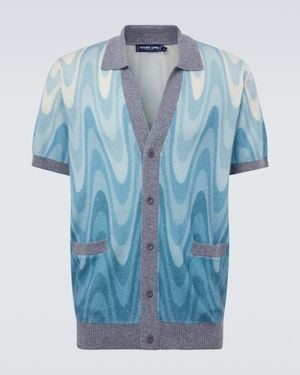 Frescobol Carioca Cardigan Romero Aus Wolle Und Kaschmir - Blau