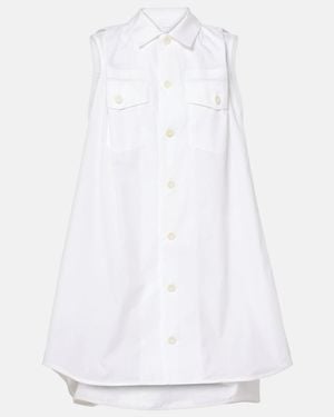 Sacai Poplin Minidress - White