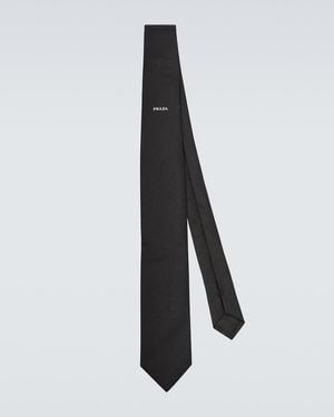 Prada Silk Tie - Black
