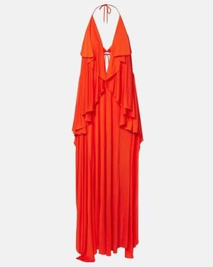 Loewe Paula's Ibiza Crepe Jersey Maxi Dress - Red