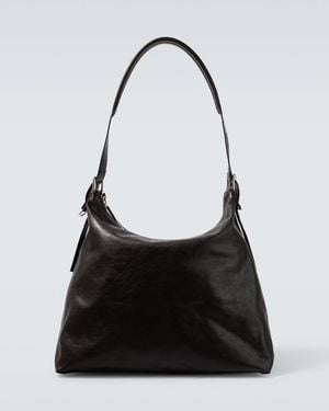 Lemaire Belted Leather Shoulder Bag - Black