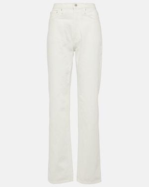 TOTEME High-Rise Straight Jeans - White