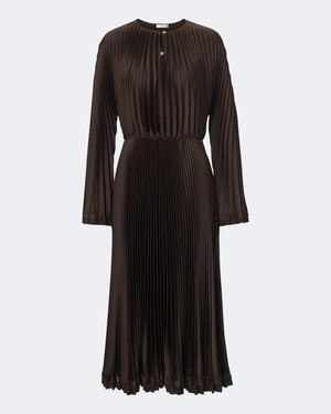 Vince Pleated Midi Dress - Black