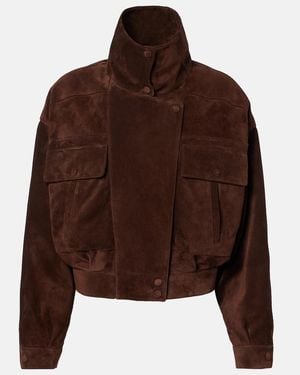 Saint Laurent Suede Jacket - Brown