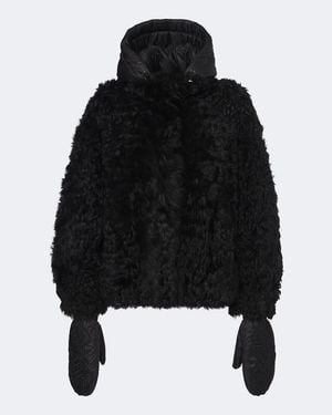 Bogner Liz Hooded Shearling Jacket - Black