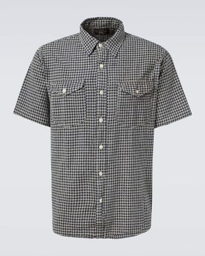 RRL Plaid Cotton And Linen Shirt - Black