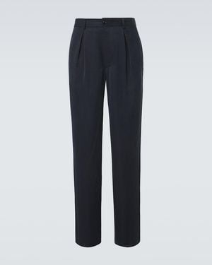 Giorgio Armani Pantalones Anchos De Saten - Azul
