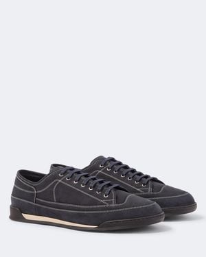 John Lobb Leather Low-Top Sneakers - Blue