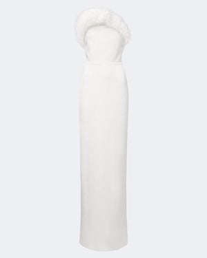 David Koma Strapless Bustier Gown - White