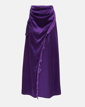 DIDU Maxirock Aus Seidensatin - Lila