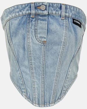 Vetements Cotton Denim Corset - Blue