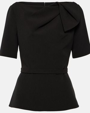 Safiyaa Gathered Top - Black