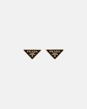 Prada Enamel Earrings - White