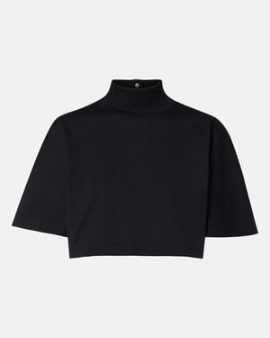 Alaïa Cotton Jersey T-Shirt - Black