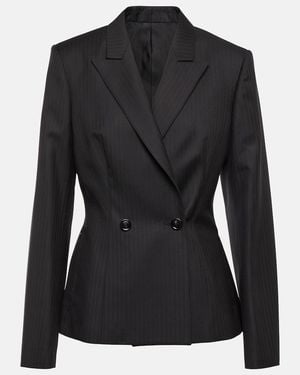 Alaïa Alaia Herringbone Wool Gabardine Blazer - Black
