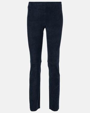 Stouls Jacky Suede Slim Trousers - Blue