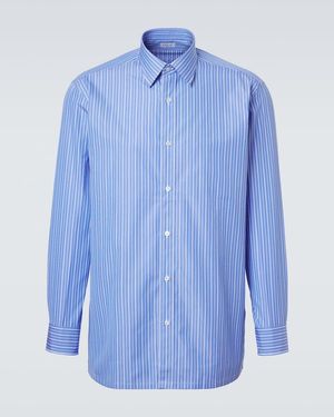 Charvet Hemd Aus Baumwollpopeline - Blau