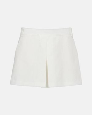 Tom Ford Cotton And Silk-Blend Pique Skort - White