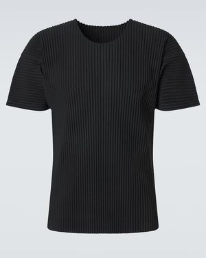 Homme Plissé Issey Miyake T-Shirt Basics - Schwarz