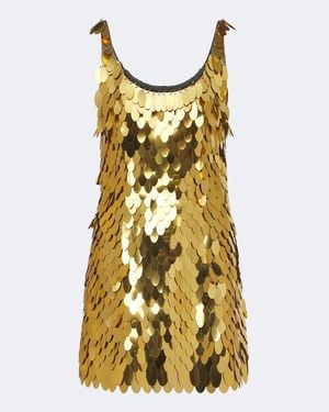 Rabanne Vestido Corto Con Lentejuelas - Metálico