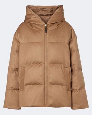 Max Mara The Cube Reversible Camel Hair Puffer Jacket - Brown