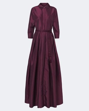 Jonathan Simkhai Julisse Pleated Taffeta Gown - Purple