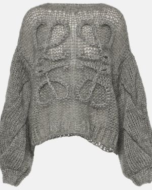 Loewe Pullover Anagram Aus Einem Mohairgemisch - Grau