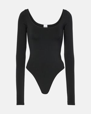 RE/DONE Cotton-Blend Jersey Bodysuit - Black