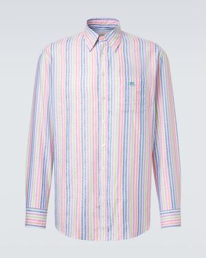 Etro Striped Cotton Shirt - Blue